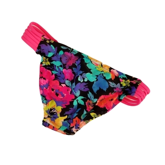 Xhilaration Vibrant Floral Strappy Side Tab Hipster Bikini Bottom Size XSmall. - Picture 3 of 5